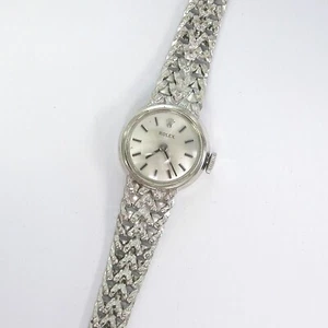 Ladies 16MM 17J 14K White Gold Rolex Swiss 1960s Wind-Up Watch - 20 Grams - Picture 1 of 4