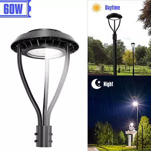 Commercial 60W Led Post Top Light 8400Lm Outdoor Street Parking Lot Lights IP65 - Picture 1 of 8