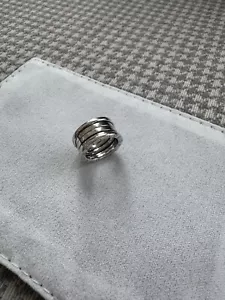 BVLGARI B.Zero1 Four-Band Ring, 18K White Gold, Size 48 - Picture 1 of 11