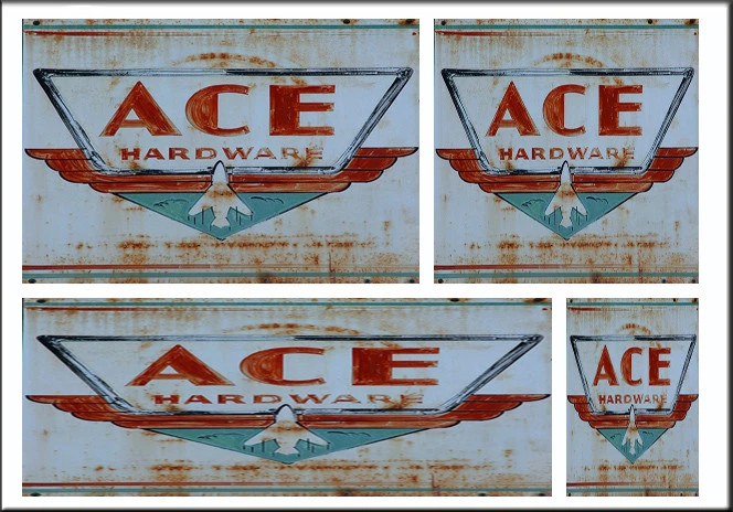 WEATHERED HO SCALE PEEL/STICK BUILDING DIORAMA LAYOUT SIGNS ACE HARDWARE HO100 - Image 1 of 1