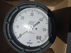 Wika Brass 1 1/2 NPT Tube & Connection 0-60 psi 4 1/2" Pressure Gauge - Picture 1 of 8
