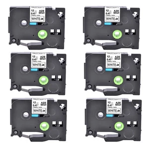 Compatible with Brother Tze TZ-FA231 Fabric Iron-on Black/White Label Tape 6PK - Picture 1 of 4