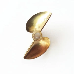 Hélice 438 Bronce Propulsor 3/16" o 4mm Eje 2 Hojas 38mm Diámetro RC Barco - Imagen 1 de 10