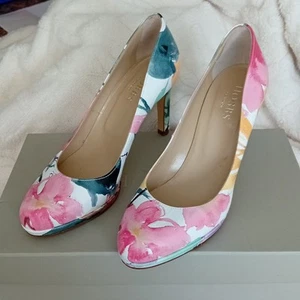 Hobbs Juliet Court Printed Leather Floral Shoes 4.5 38.5 - Picture 1 of 9