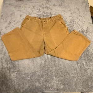 Orvis Herren hellbraune Canvas Hose Arbeit Utility Freizeit Outdoor Hose 42x26 - Bild 1 von 6