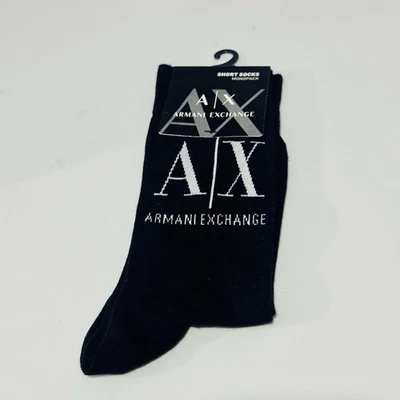 Nuevos calcetines de vestir con logotipo de firma Armani Exchange Foto 1 de 4