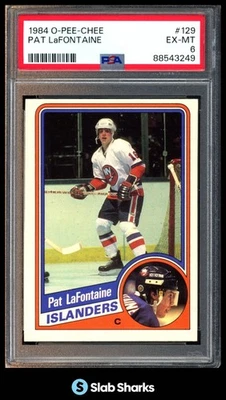 O-PEE-CHEE #129 1984 Pat Lafontaine radiocontrol novato PSA 6 Foto 1 de 4
