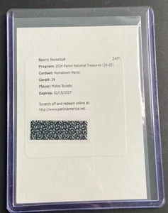 2024-25 National Treasures Matas Buzelis RC Rookie Hometown Heros Auto /75 - Picture 1 of 1