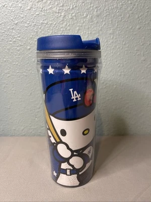 Hello Kitty Los Angeles Dodgers Travel Tumbler Mug MLB Baseball 16 oz Stadium - Image 1 of 4