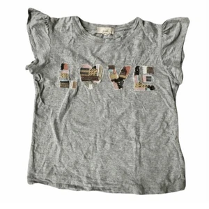 Peek Love Beaded Appliqué Tee Size 12 - Picture 1 of 5