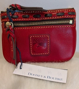 Estuche para monedas pequeño florentino rojo Dooney & Bourke * Mini billetera - Imagen 1 de 8