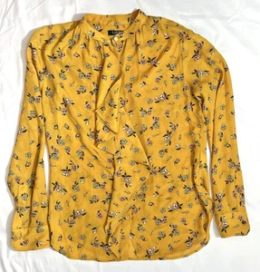Lauren Ralph Lauren gelb geblümt Knopfleiste Bluse Shirt Top Gr. S leicht - Bild 1 von 7