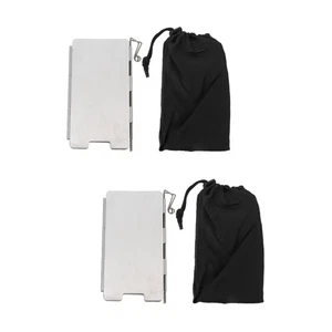 2 Sets Windshield Camp Stove Windshield, Folding Windscreen for Camping Cooker - Picture 1 of 12