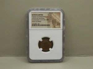 ROMAN EMPIRE HOUSE OF CONSTANTINE AE3/4BI NUMMUS AD307-340 ISSUE AS CAESAR NGC - Picture 1 of 4