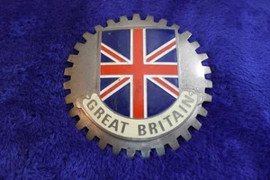 Great Britain Union Jack Grille Badge Bumper Topper Accessory MG Jag Morris AC - Picture 1 of 8
