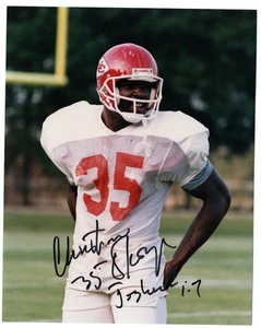 Christian Okoye Autograph On A 8x10 Photo - Kansas City Chiefs - Picture 1 of 1