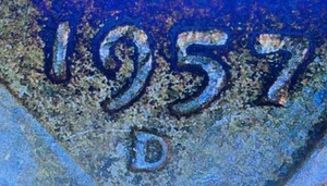 Centavo de trigo Lincoln 1957D - error borde L posible DD #80 - Imagen 1 de 2