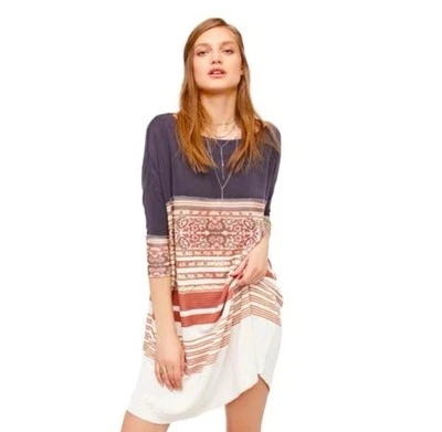 Free People Stepping Out Dress Tunic Small Bohemian Festival Casual - Image 1 of 4