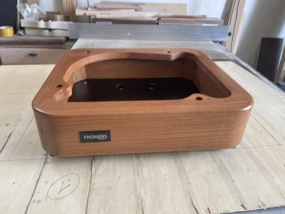 Thorens TD 124 Plinth Rounded Solid Wood Turntable - Image 1 of 4