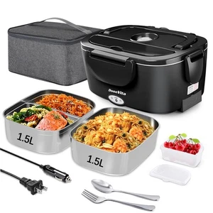 Elektrische Brotdose für Erwachsene, 80W Beheizte Brotdose, 1,5L Tragbar Schnell Erhitzen... - Bild 1 von 6