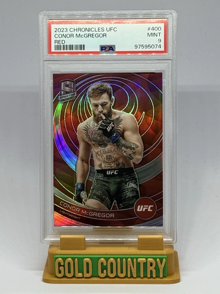 PANINI CHRONICLES 2023  UFC 400 CONOR McGREGOR RED /199 PSA 9 - Image 1 of 2
