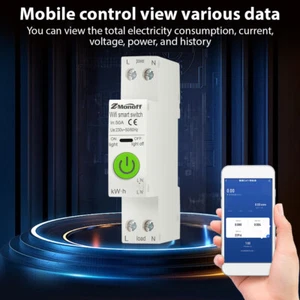 1-63A Smart WiFi Circuit Breaker Leakage Overvoltage Protect Remote Control E2Z3 - Picture 1 of 12