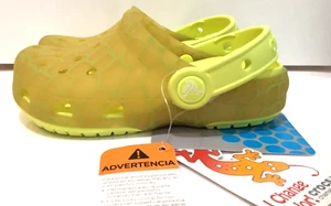 NWT Crocs Kids Chameleons Chmlns Tns Clog Reptile, Lime/Citrus, Size Jr. C10/11 - Picture 1 of 8