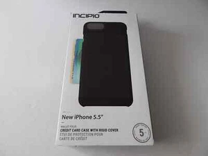 Incipio Wallet Folio Case with Rigid Cover for iPhone 8/7/6s/6 Plus 5.5" Black - Picture 1 of 6