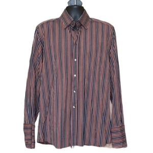 Dolce & Gabbana brown stripes dress shirt Size IT/42 US/16.5 collar 16.5" Large - Picture 1 of 7