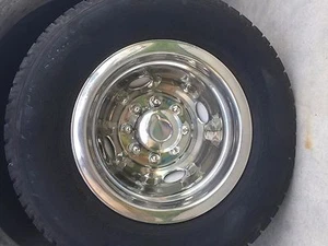 1992-1999 DODGE Ram 3500 16" Dual Steel Wheel Simulators Dually 8 Lug hubcaps - Picture 1 of 4