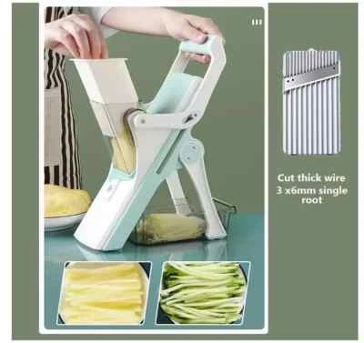 Safe Mandoline Slicer 5 in 1 Vegetable Chopper Food Potato Cutter Adjustable