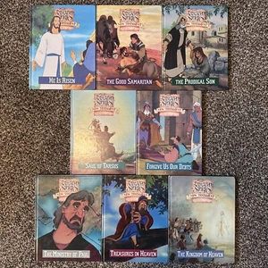 Animated Stories From New Testament-8 Book Lot, He Is Risen, Good Samaritan-1993 - Imagen 1 de 10