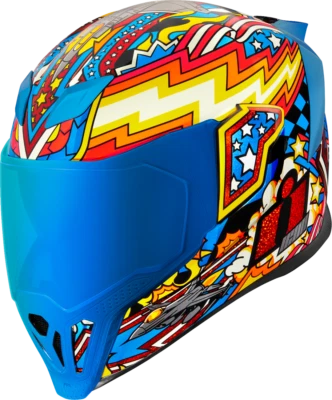 NEW ICON AIRFLITE FLY BOY MOTORCYCLE HELMET DOT ECE - Image 1 of 4