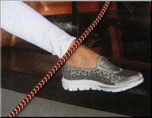Solid Copper Anklet CA6344G - 1/8 of an inch wide - Available in 8 to 12 inches - Picture 1 of 3