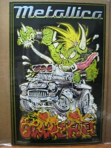 Vintage Rock and roll Metallica 1998 Ed Daddy Roth poster rad rod 14796 - Picture 1 of 5