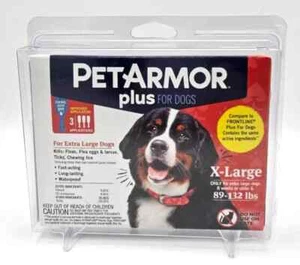 Pet Armor Plus for Dogs 89-132 lbs X-Large Kills Fleas Ticks 3 Month Supply NEW - Picture 1 of 2