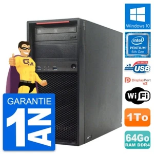 PC tour LENOVO Thinkstation P320 Intel G4400 RAM 64Go Disc 1To Windows 10 Wifi - Bild 1 von 7
