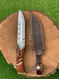 Leaf Shape Bowie Hunting Knife | Feather Knife | Jim Bowie | Historical Knife - Picture 1 of 8