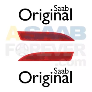 SAAB 9-3 REAR BUMPER REFLECTOR KIT 2008-2011 NEW GENUINE OEM 12770170 12770171 - Picture 1 of 5
