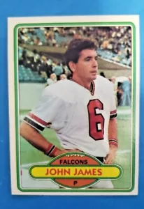 1980 Topps Football John James #26 EX-MT/NM Falcons Punter - Picture 1 of 2