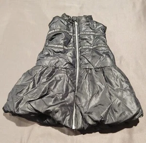 Calvin Klein Girls Puffer Jacket Coat Vest 4T Full Zip Black S Quilted  - Picture 1 of 6