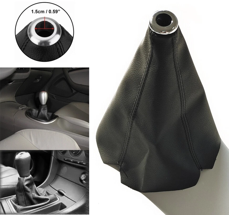 Universal Car Stitch Leather Manual Gear Shifter Shift Knob Gaiter Boot Cover x1 - Image 1 of 4