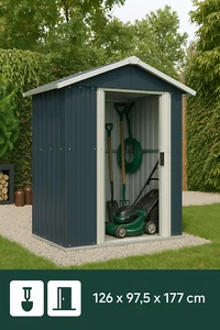 Geräteschuppen Gerätehaus Gartenhaus Metall Gartenschrank Geräteschrank Schuppen - Bild 1 von 4