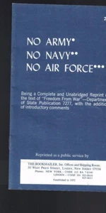 No Army No Navy No Air Force Booklet 1964 United States Military - Bild 1 von 1