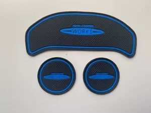 MINI JCW (F54) CLUBMAN 2016 - 2020 (3 PEZZI) SET PAD CANCELLO INTERNO BLU - Foto 1 di 3