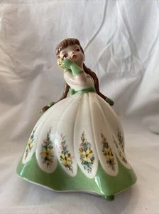 1940er KLEINE CO Keramik Kind Figur viktorianischer Stil Kleid 7,5" groß signiert - Bild 1 von 10