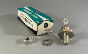 (1 PC)  GE  1N1186  Rectifier Diode, 200 Volt, DO-203AB    WITH  HARDWARE - Picture 1 of 3