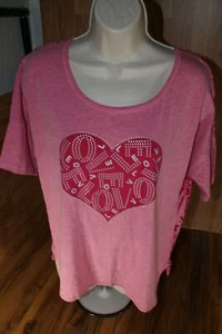 jr womens T shirt Size XL ROCKER GIRL ALWAYS LOVE round neck 15/17 - Picture 1 of 10