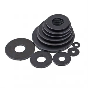 Joint plat lave-linge plat en caoutchouc plastique noir M3 M4 M5 M6 M8 M10 M12 - Photo 1 sur 12