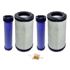 2 Sätze Luftfilter für Kawasaki 11013-7044 & 11013-7045 innen & außen, Compati... - Bild 1 von 7